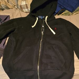Polo Ralph Lauren Black Zip-Up Hoodie